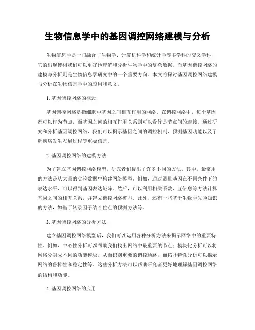生物信息学中的基因调控网络建模与分析