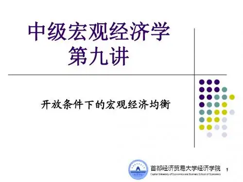 第九讲 开放条件下的宏观经济均衡