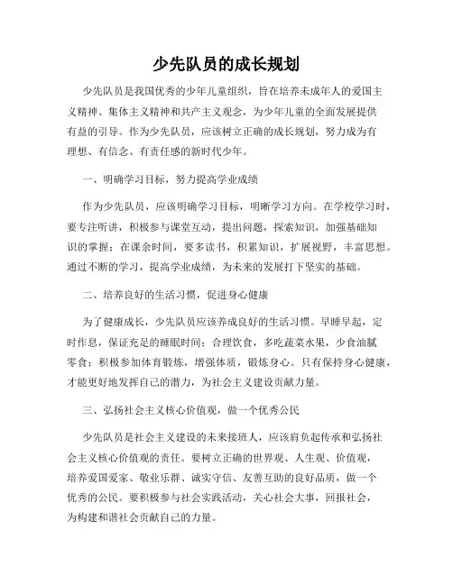 少先队员的成长规划
