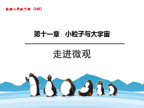 沪科版八年级物理 (走进微观)小粒子与大宇宙教学课件