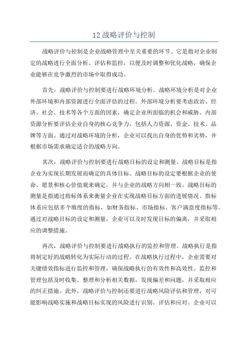 12战略评价与控制