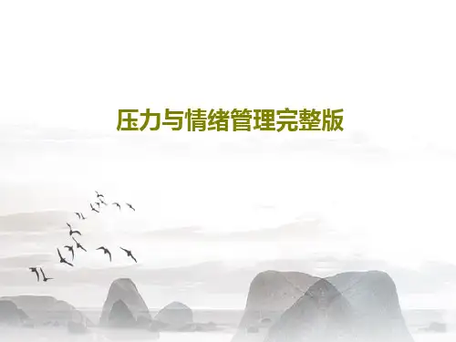 压力与情绪管理完整版共75页