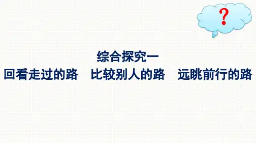 高中思想政治必修第一册精品课件精品课件 综合探究1 回看走过的路 比较别人的路 远眺前行的路