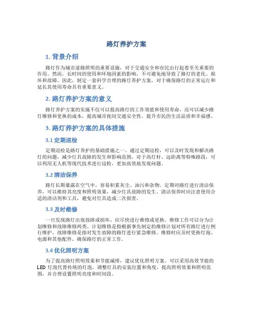 路灯养护方案 (2)