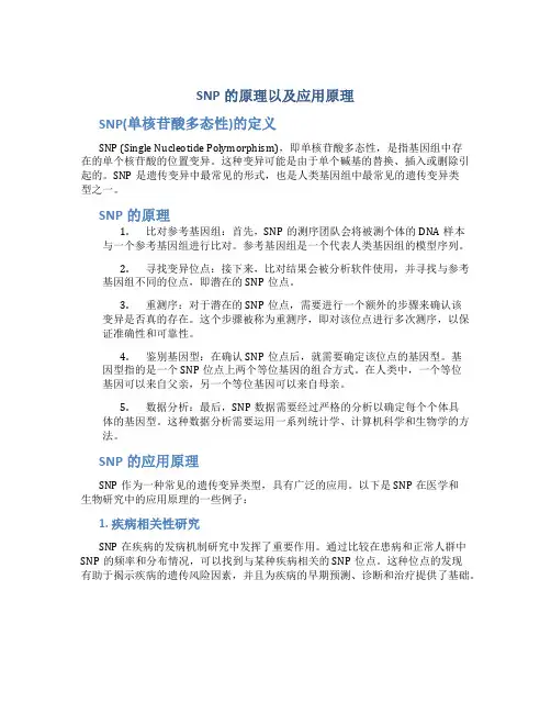 SNP的原理以及应用原理