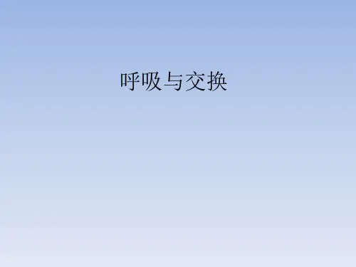 冀人版小学六年级科学下册呼吸与交换_课件1