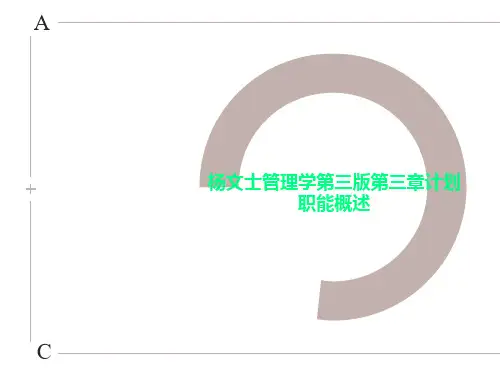 杨文士管理学第三版第三章计划职能概述