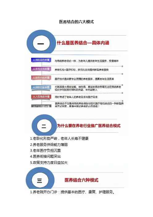 医养结合的六大模式