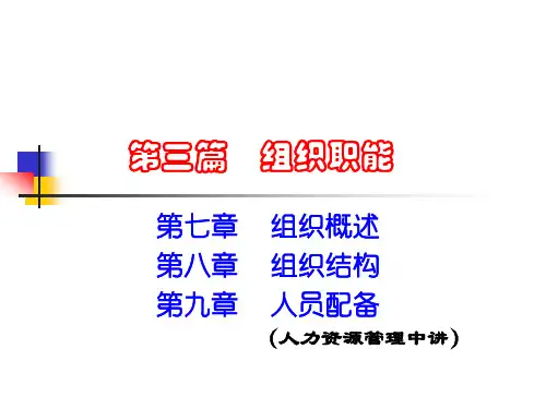 [组织设计]组织职能(ppt 68页)组织概述