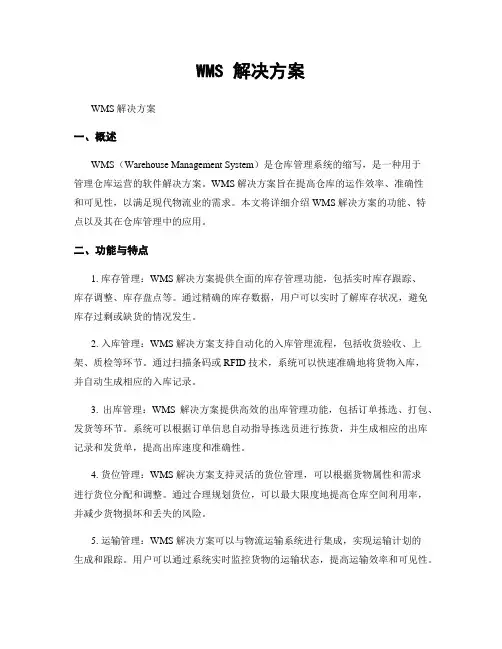 WMS 解决方案