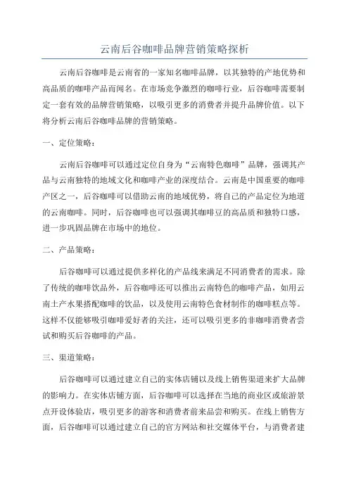 云南后谷咖啡品牌营销策略探析