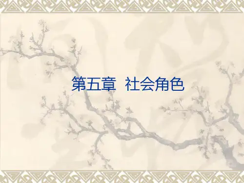 第四讲 社会角色