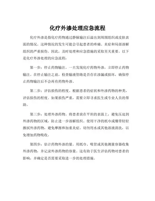 化疗外渗处理应急流程