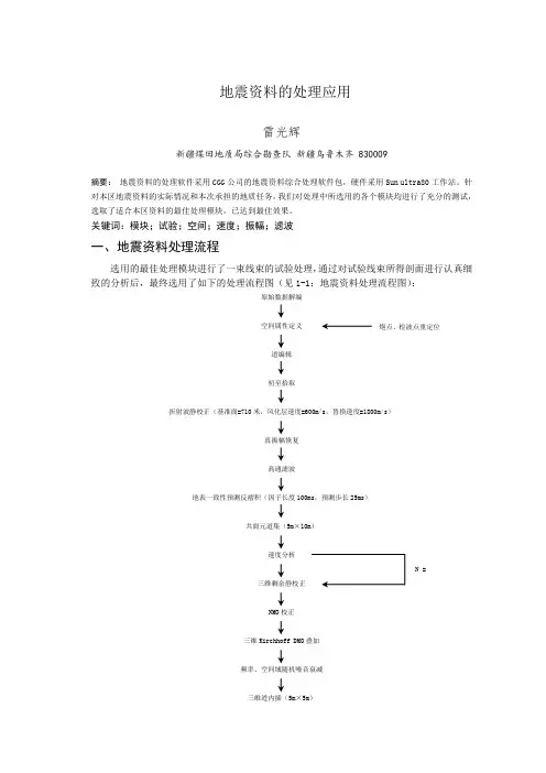 地震资料的处理 2