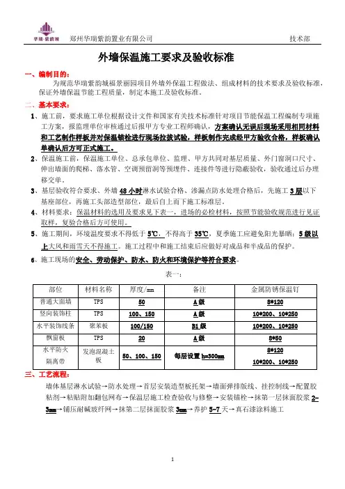保温施工要求及验收标准