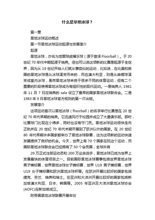 什么是旱地冰球？