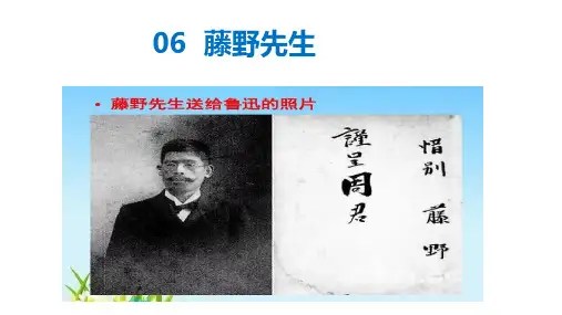 人教部编版八年级语文上册《藤野先生》教学课件