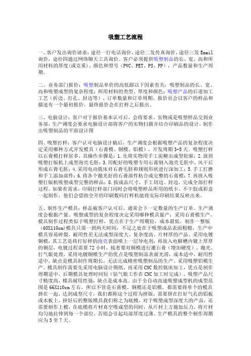 吸塑工艺流程