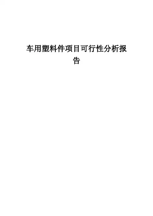 2024年车用塑料件项目可行性分析报告