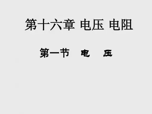 2014年新人教版九年级物理第十六章第一节《电压》课件