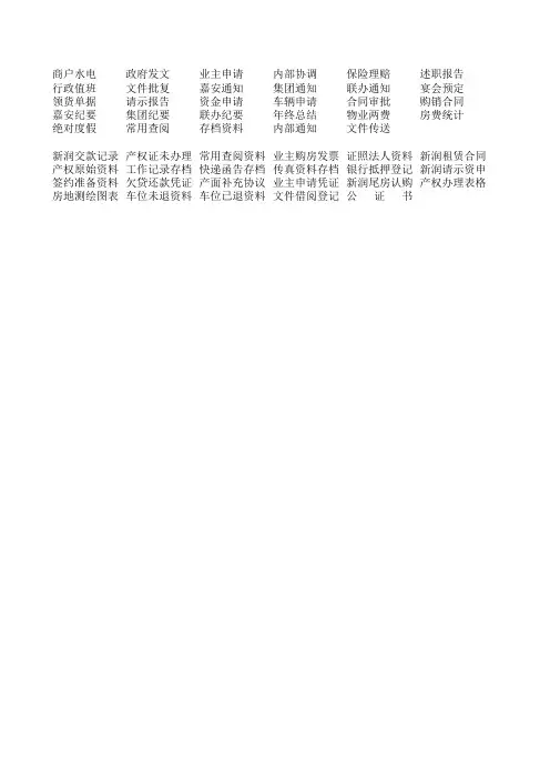 档案盒标签1