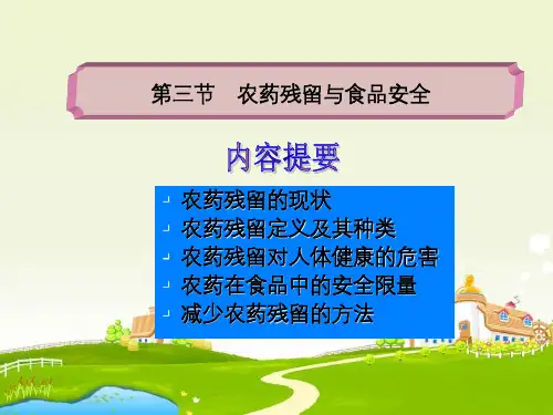 农兽药残留PPT课件