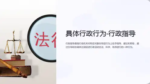 具体行政行为-行政指导