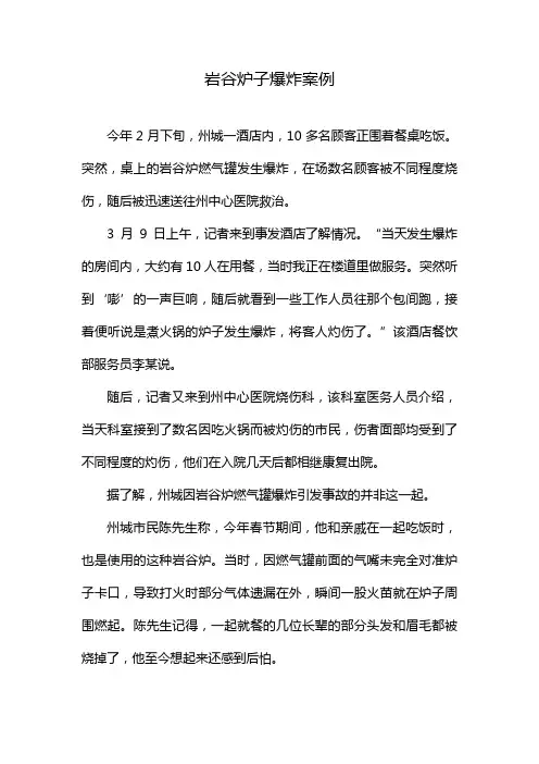 岩谷炉子爆炸案例