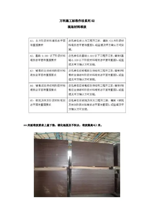 万科施工标准作法系列