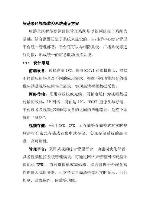 智慧景区视频监控系统建设方案