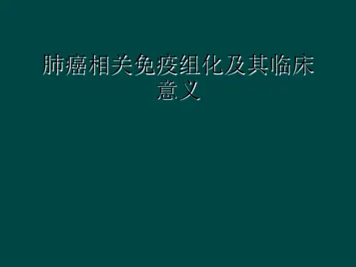肺癌相关免疫组化及其临床意义