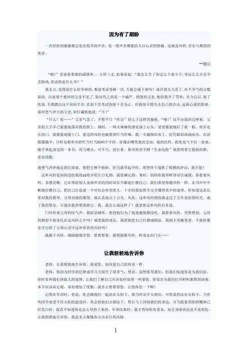 2010年中考满分作文