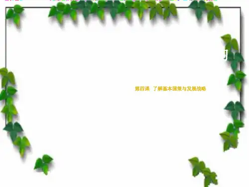 了解基本国策与发展战略(复习课)
