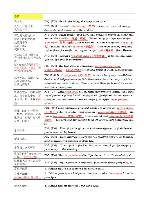 中级导游英语翻译50句