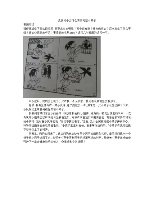 我爱问个为什么看图写话小燕子