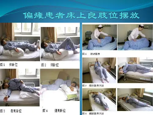 偏瘫患者床上良肢位摆放ppt模板