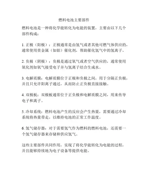 燃料电池主要部件