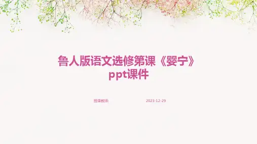 鲁人版语文选修第课《婴宁》ppt课件