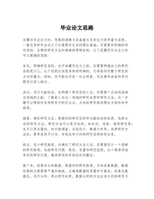 毕业论文思路