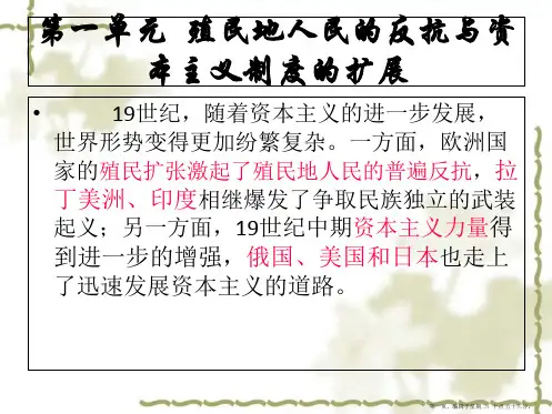 第1课 殖民地人民的反抗斗争