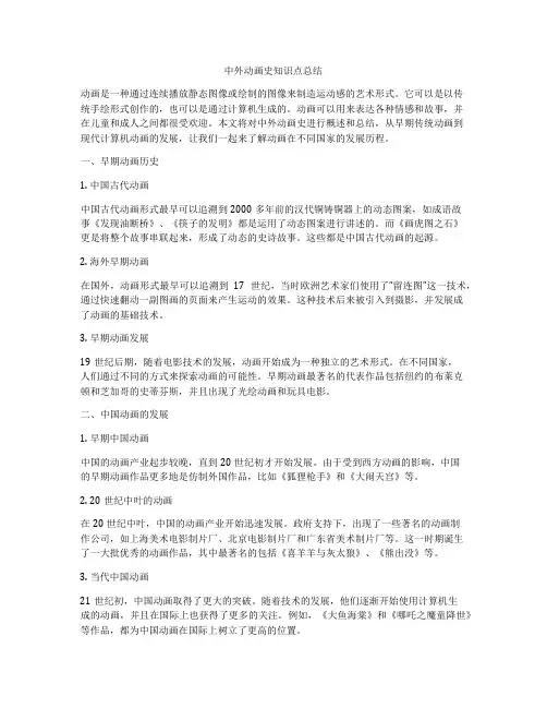 中外动画史知识点总结