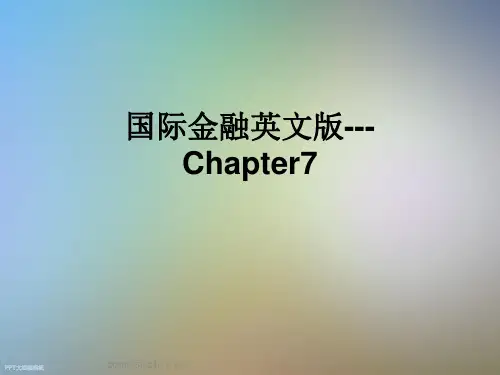 国际金融英文版---Chapter7