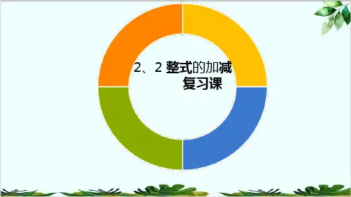 人教版七年级上册数学整式的加减复习课精品课件PPT