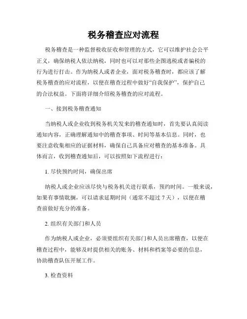 税务稽查应对流程