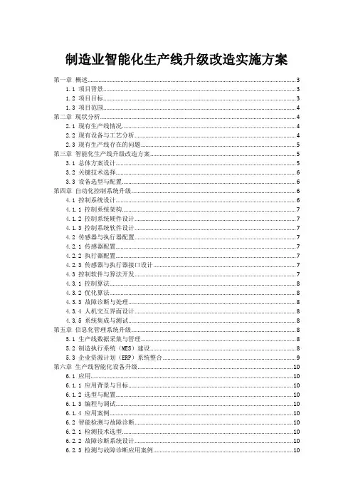 制造业智能化生产线升级改造实施方案