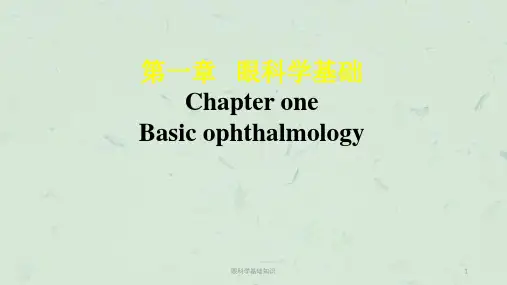 眼科学基础知识课件