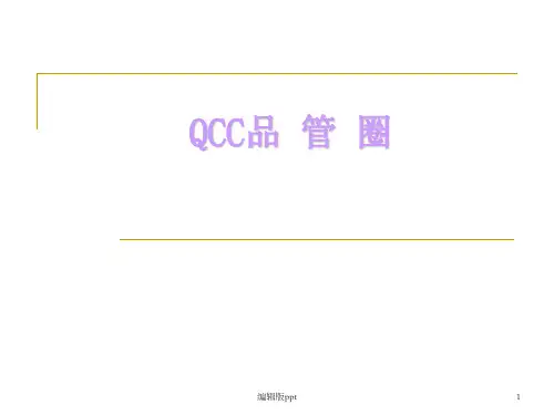QCC品管圈持续改进培训ppt课件