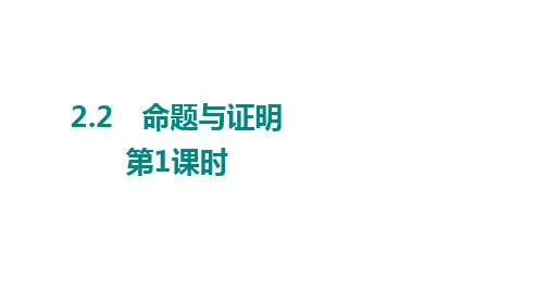 2.2 命题与证明   湘教版数学八年级上册
