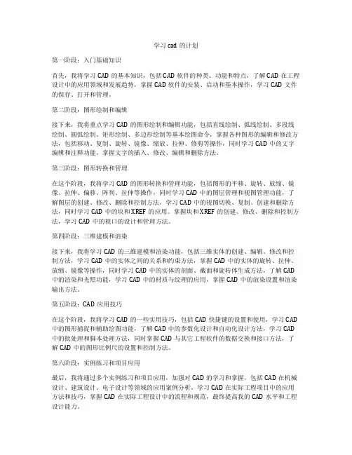 学习cad的计划