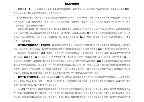 武汉商业考察学习报告